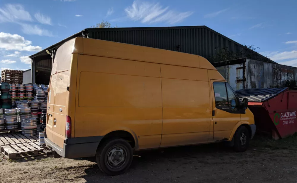 The original Jolly Yellow Beer Van